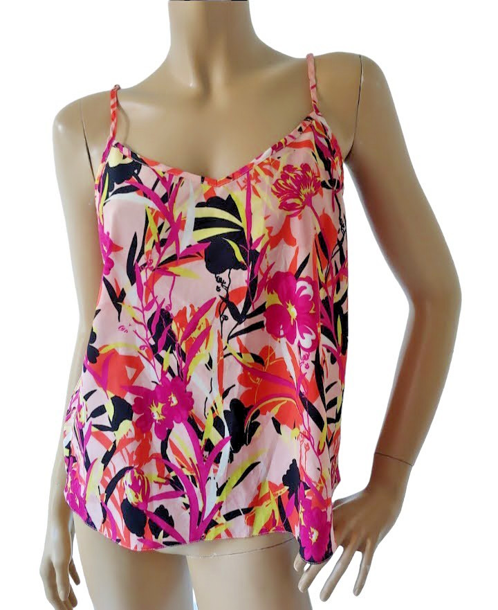 Miss Selfridge Colourful Patterned Cami Top Size 10