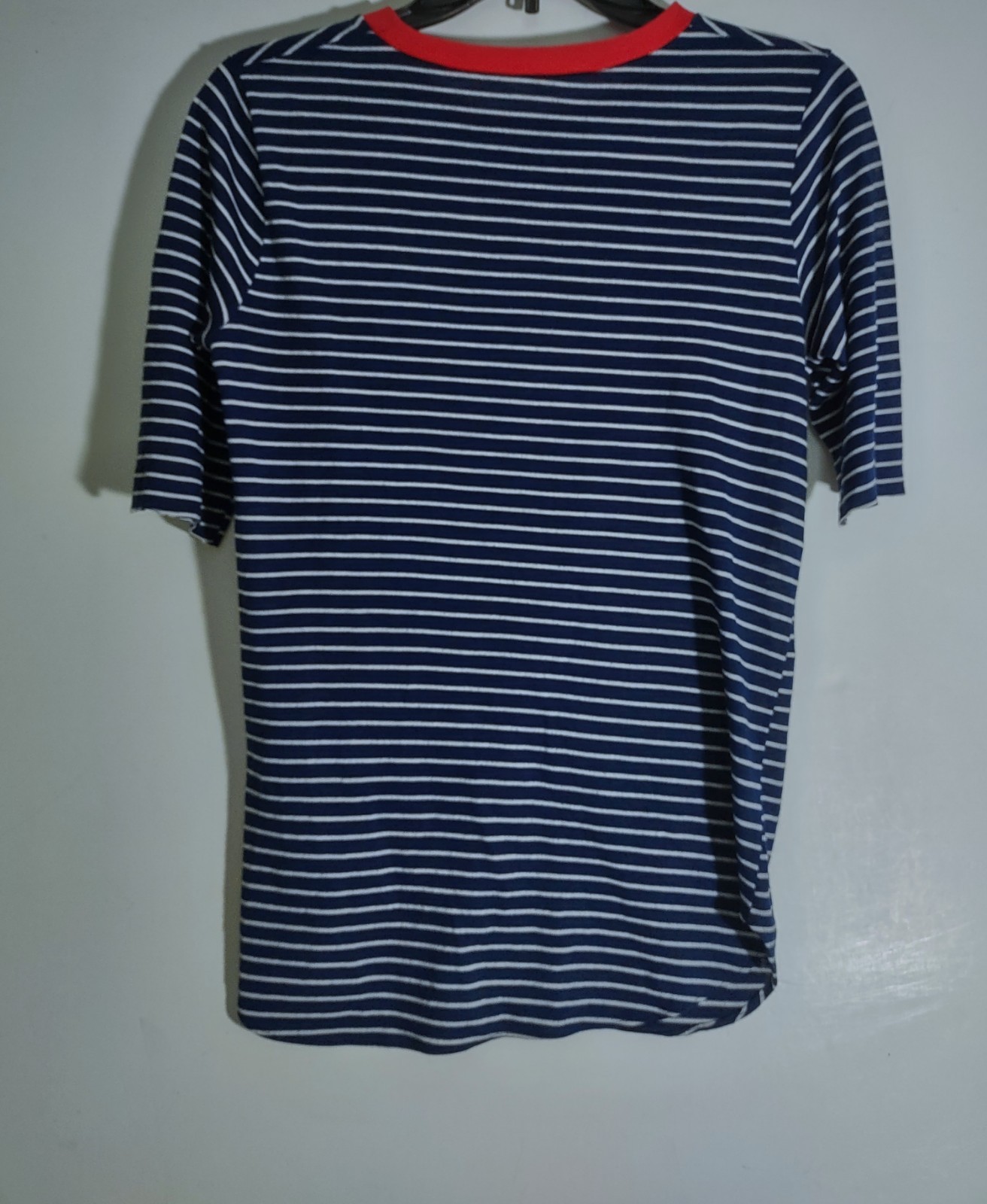 Vtg Cottagecore Strawberry Striped Nautical Coastal kawaii fruit boho Top Shirt