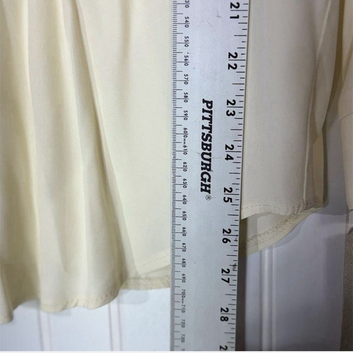 NWT Vtg Brittany Nicole Oversized Blouse L Cream Quiet Luxury Acetate Rayon 90s