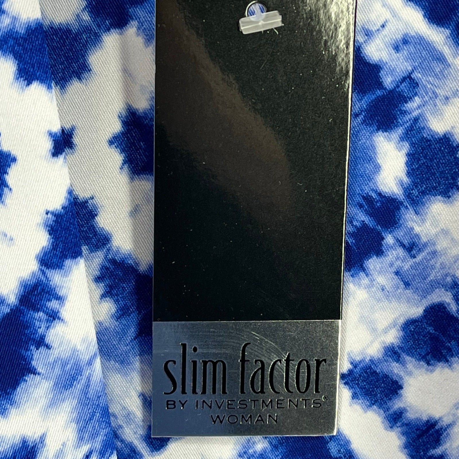 Slim Factor Investments Royal Blue Tie Dye Kimono Top Shirt Plus Size 3X