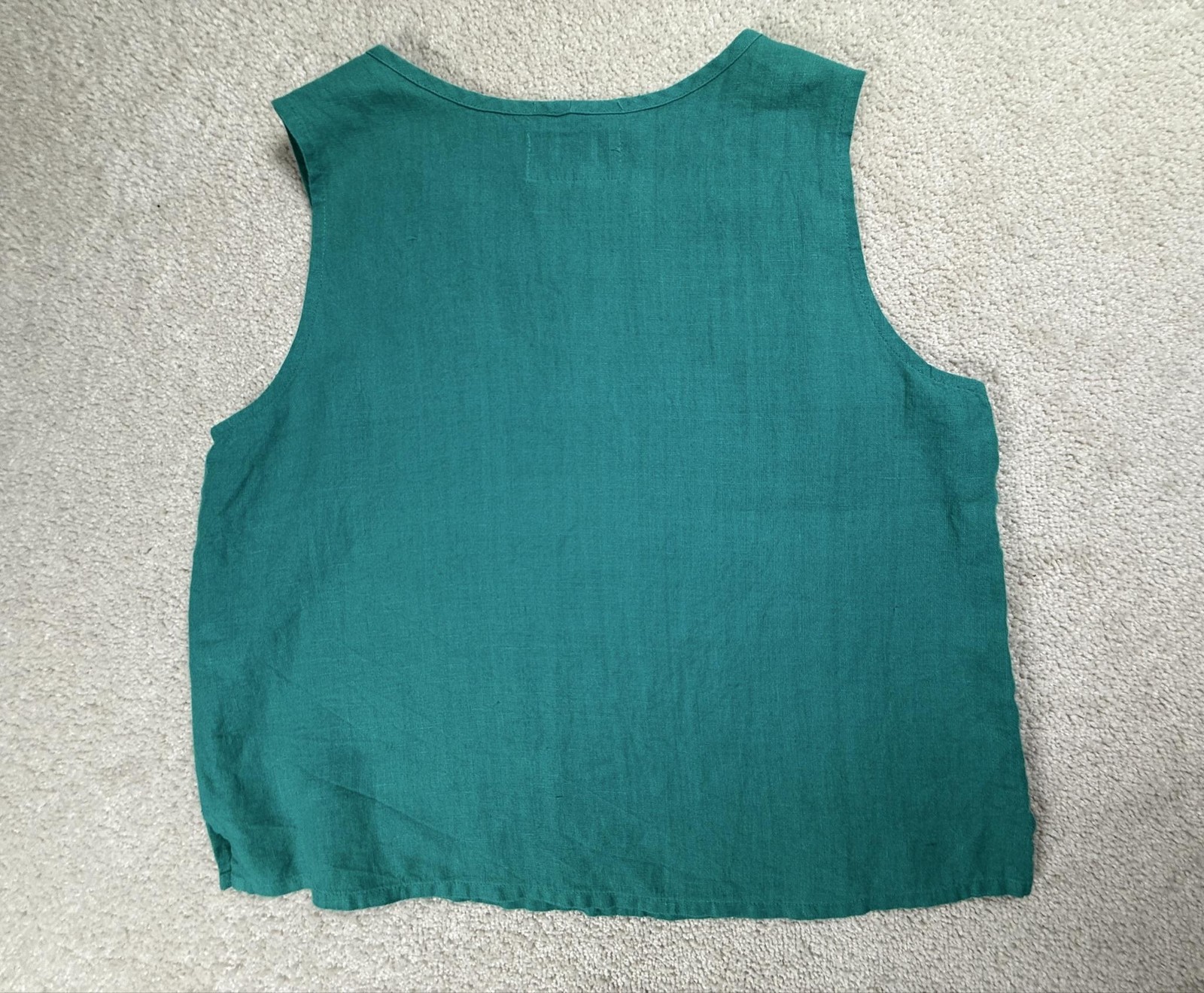 FLAX Tank Top Women S Green Black Blue Linen Sleeveless Coastal Beachy Minimal 3