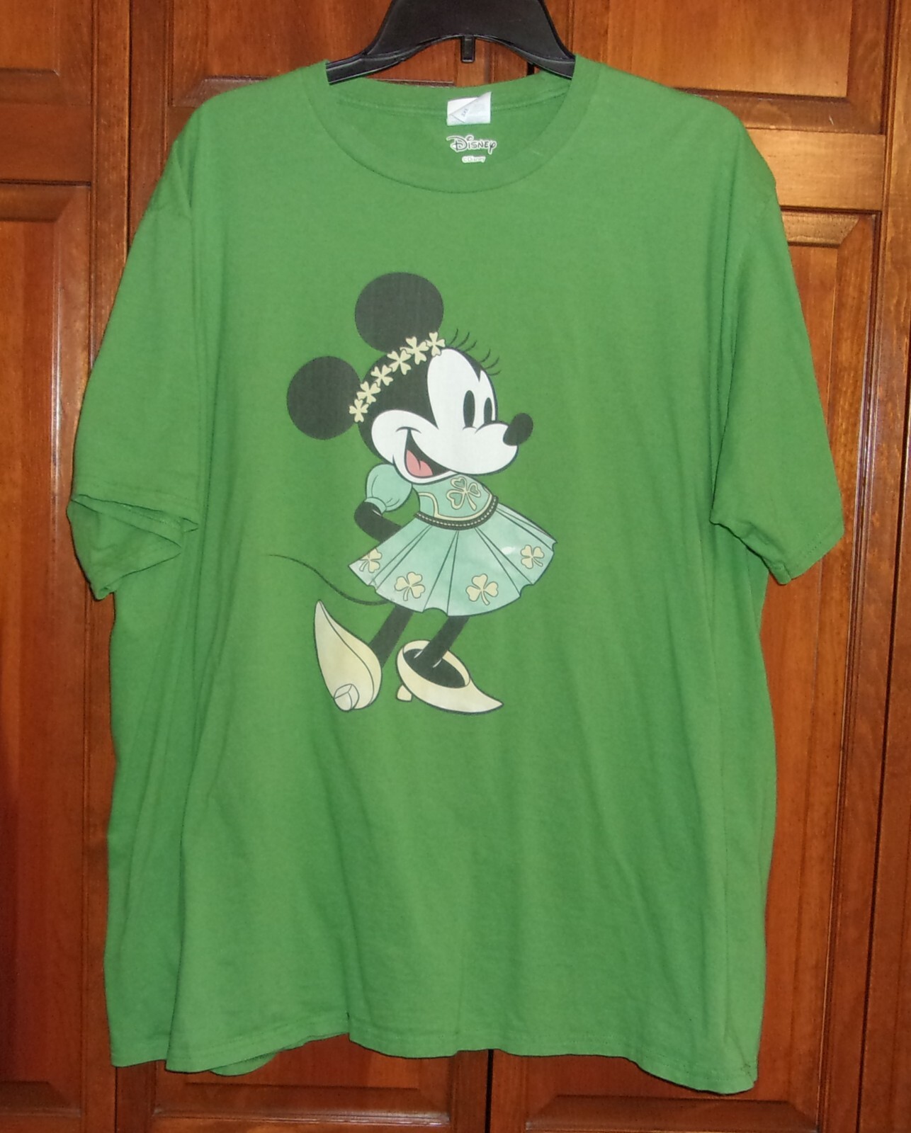 Port & Company Green SS T-Shirt – MINNIE MOUSE – 100% Ring Spun Cotton – 3XL