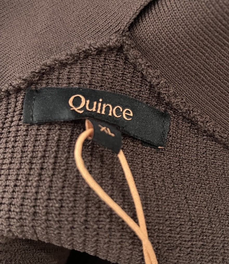 NWT Quince Brown Knit Ribbed Nylon Blend Cropped Halter Tank Top Sz. XL