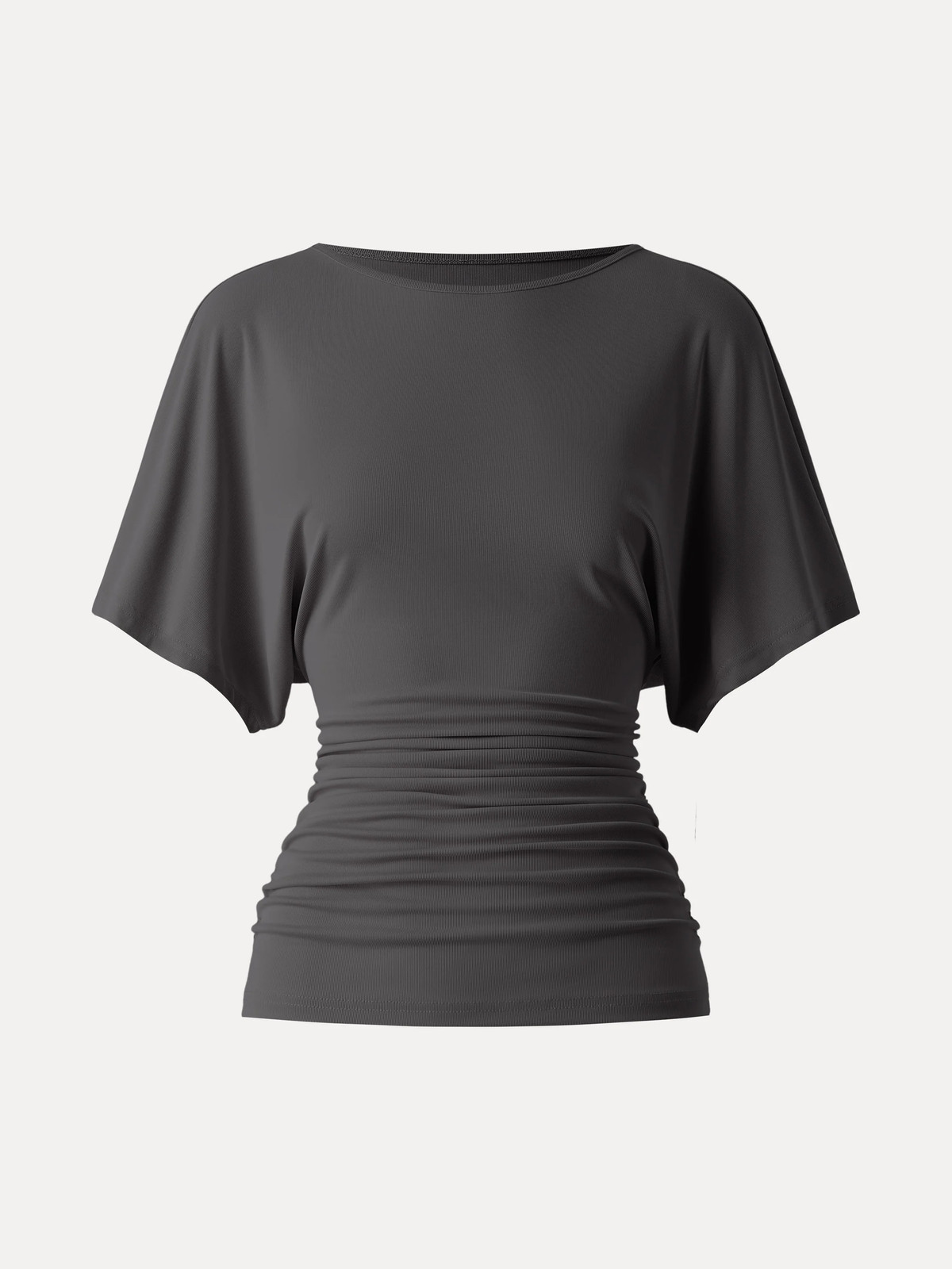 BEST SELLER! Oglmove Women’s Batwing Sleeve Ruched Boatneck Top FREESHIPPING