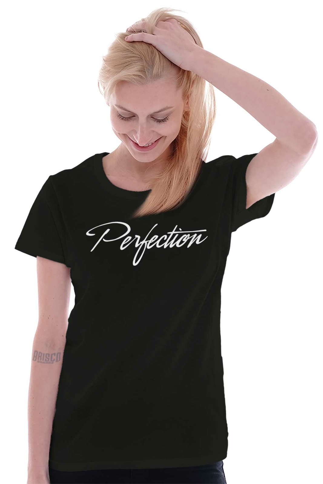 Sassy Attitude Perfection Inspire Positivity Womens Top Junior Graphic Tee