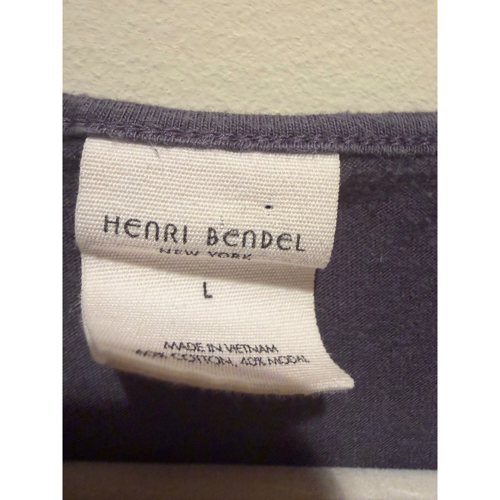 Henri Bendel Sugarpova Lip Logo Racerback Tank Top Navy Blue Large L