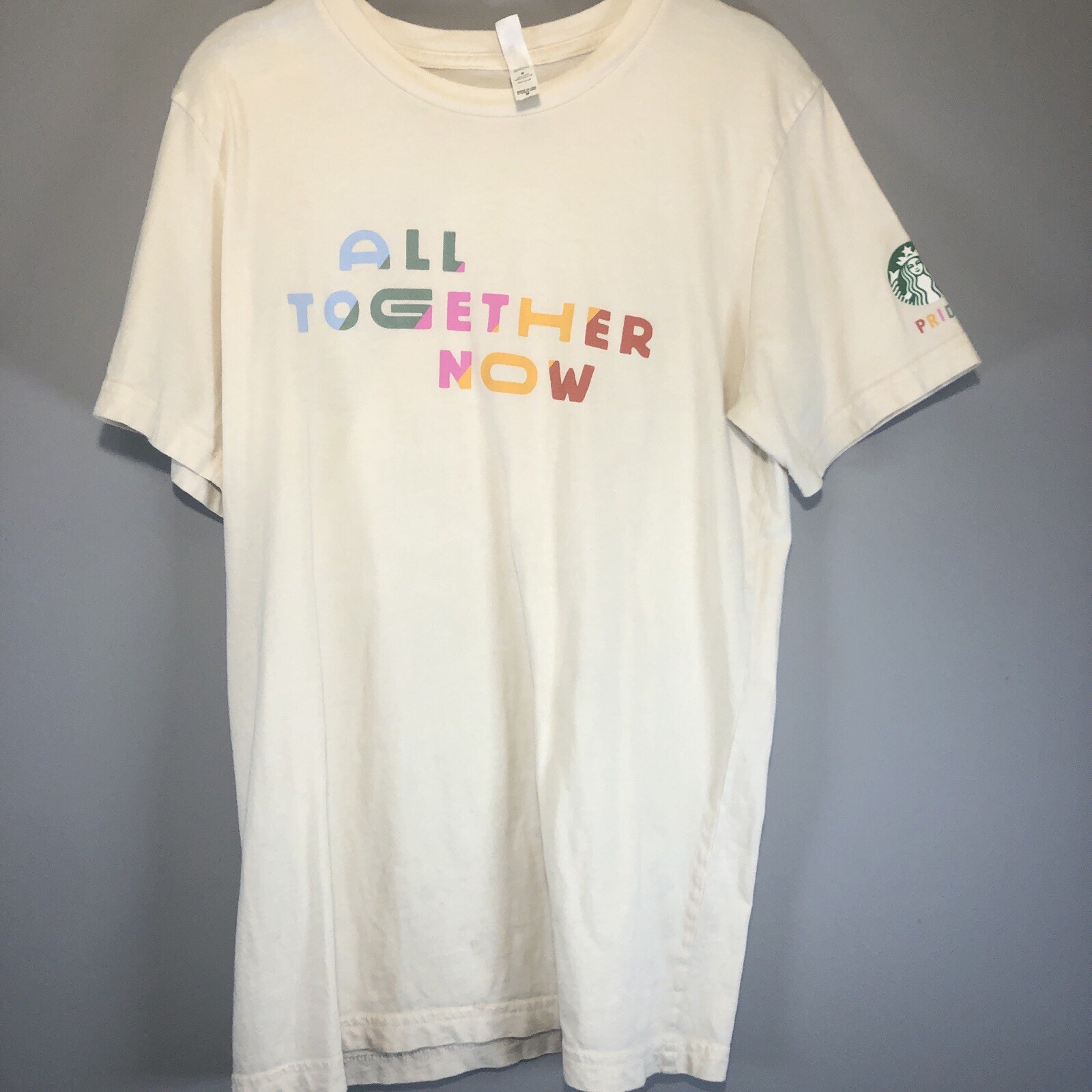 Starbucks Lady Gaga Employee T Shirt Gay Pride Shirt Born This Way Medium LGBTQ+