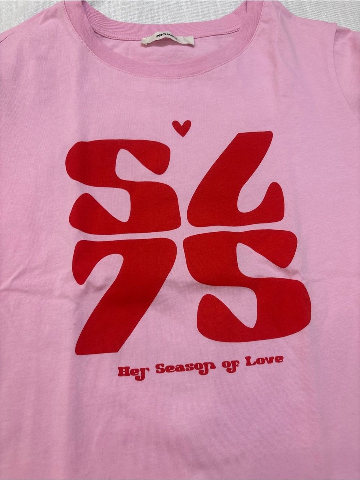 Promod Pink Tee with Red Graphic