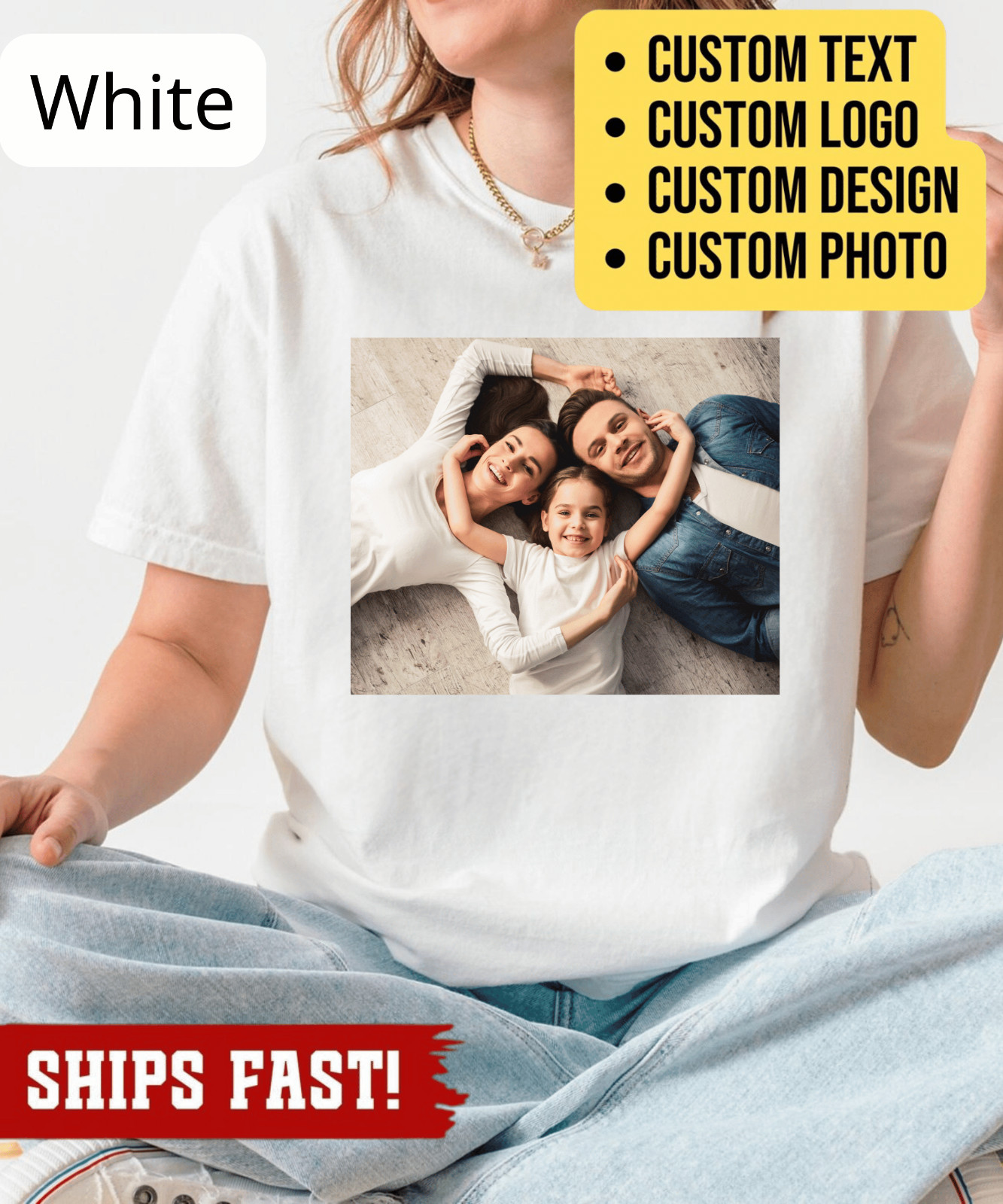 Your Photo Shirt, Family Picture Tee, Custom Photo Shirt, Personalized T-Shirt,