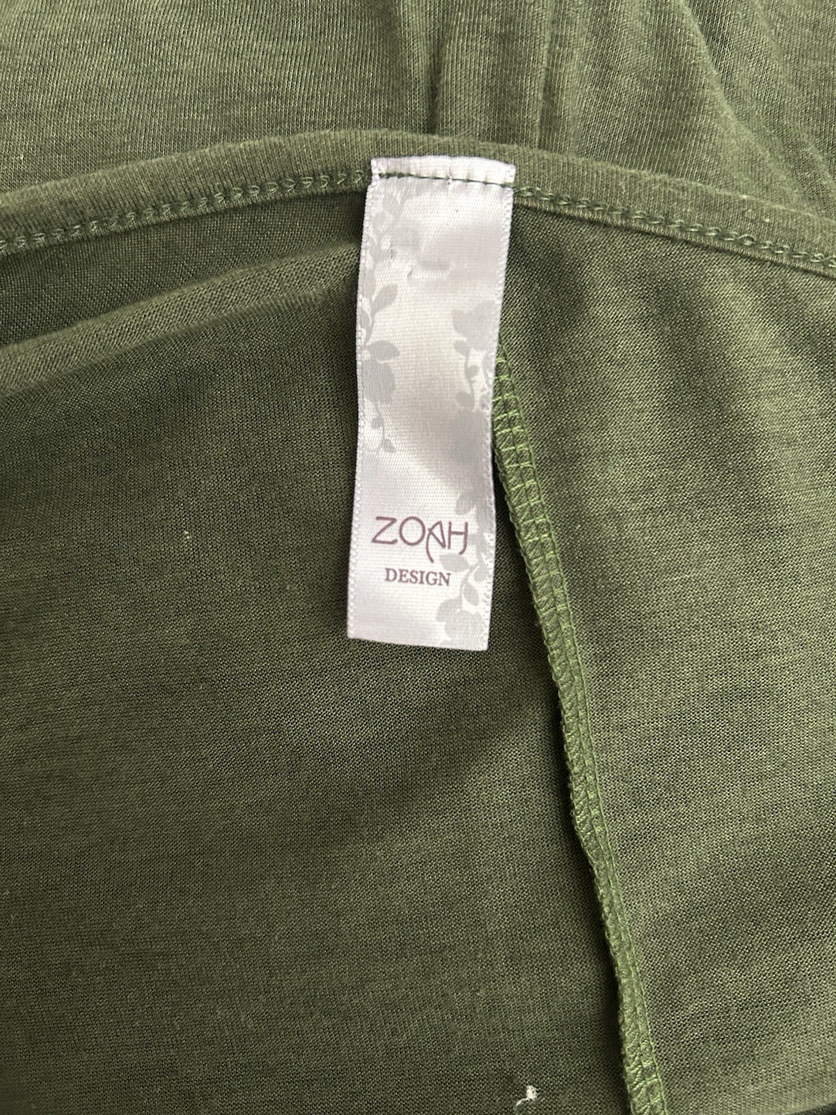 Zoah Design Women’s Army Green One Shoulder Blouse Size Medium