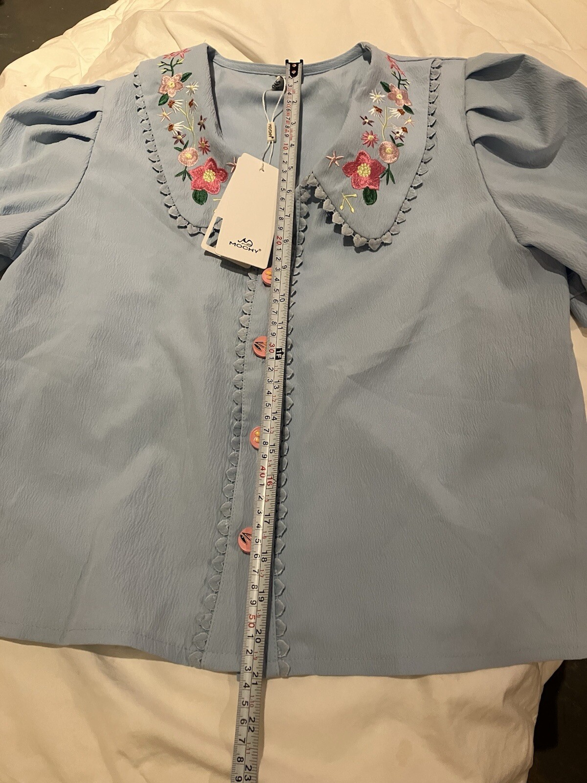 Ladies Beautiful Mochy Lace Blouse Size Please See Pictures (one Size “TU”)