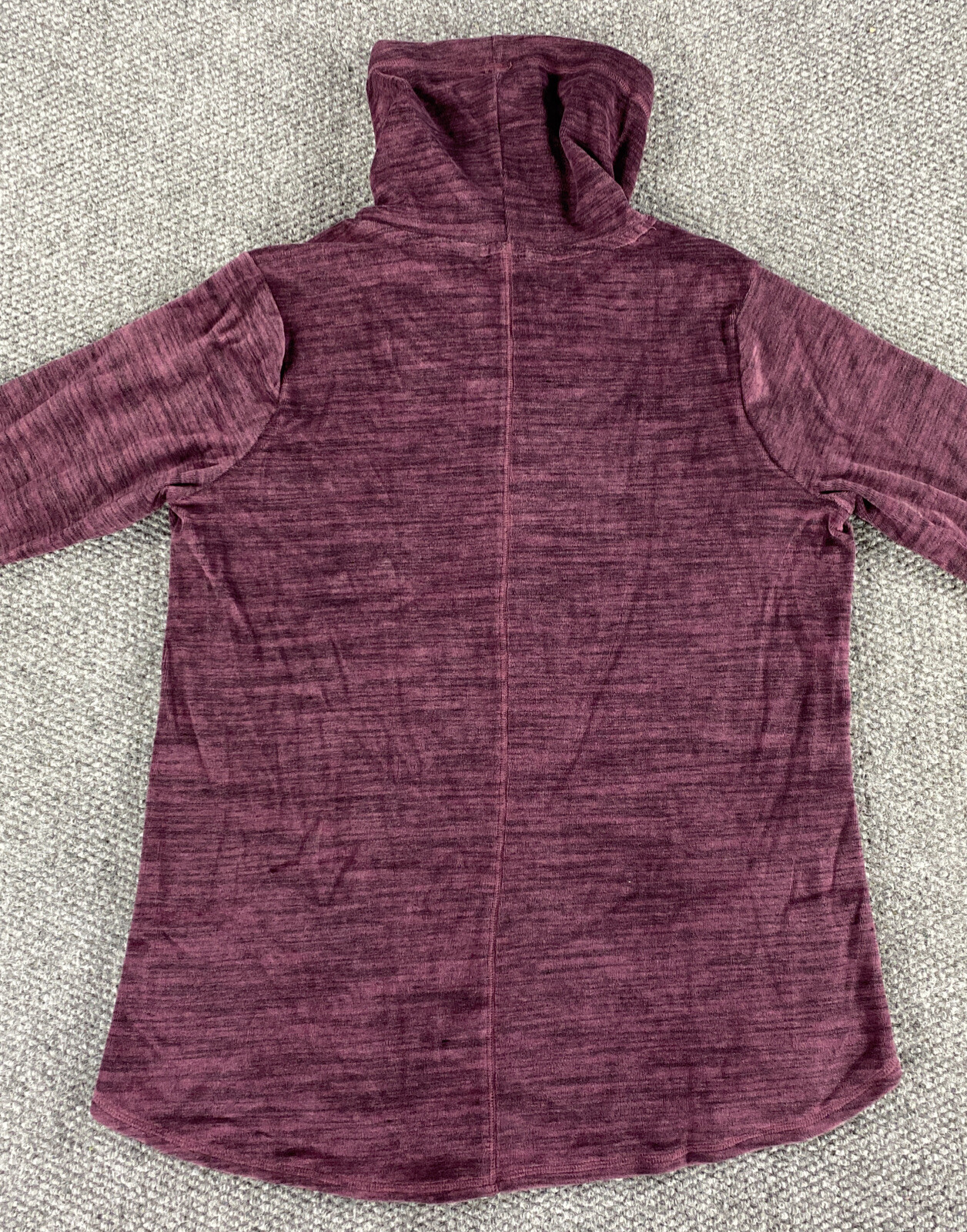 Harmony Balance Womens Long Sleeve Pullover Cowl Neck Purple Size Large