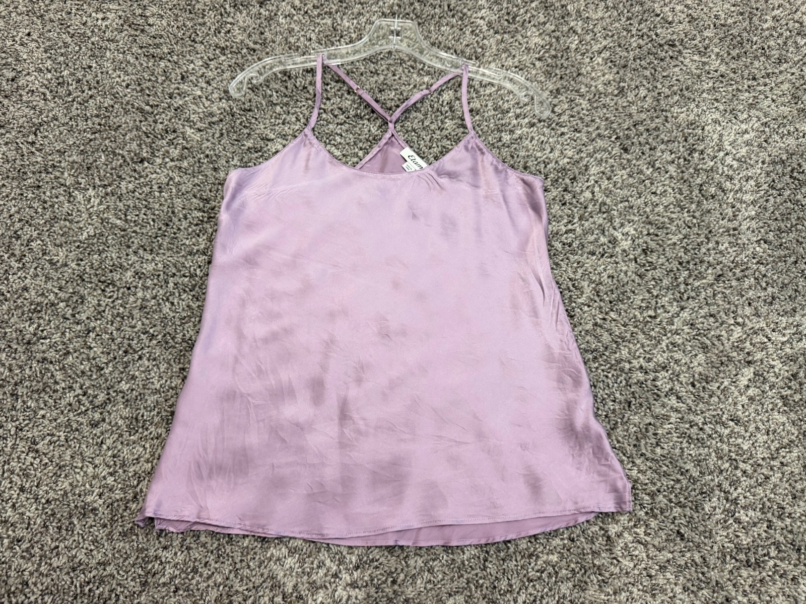 ETAM Lilac Purple 100% Silk Sleeveless Camisole Tank Top Women’s Size M