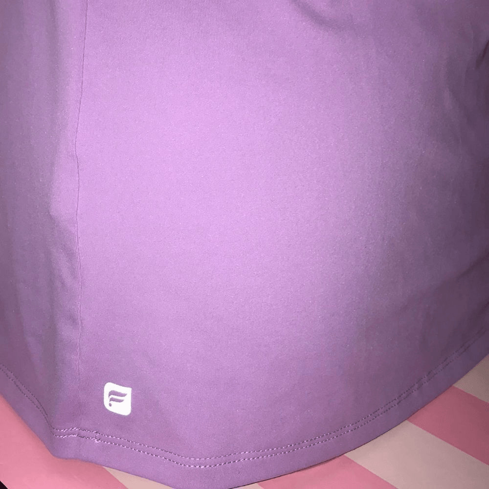 Fabletics Women’s Purple Racerback Stretch Zip Back Tank Top Size Small