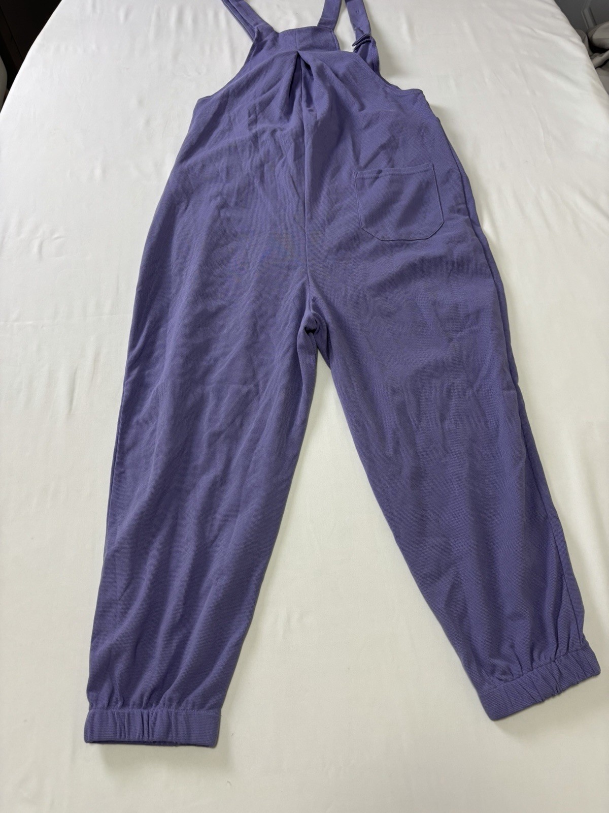 HALARA Women’s Purple Sleeveless Button-Strap Overalls Lilac Size Small