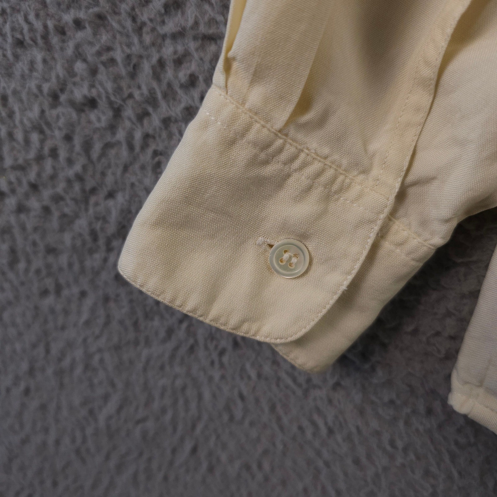 Vintage J Crew Shirt Women Small Cream Silk Long Sleeve Button Up 90s Y2K Preppy