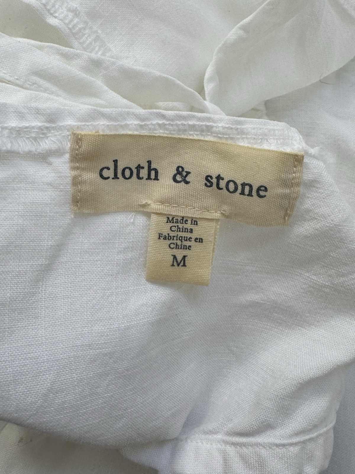 Cloth & Stone Tank Top Womens Medium White Raw Hem Flowy Boho Coastal Beach