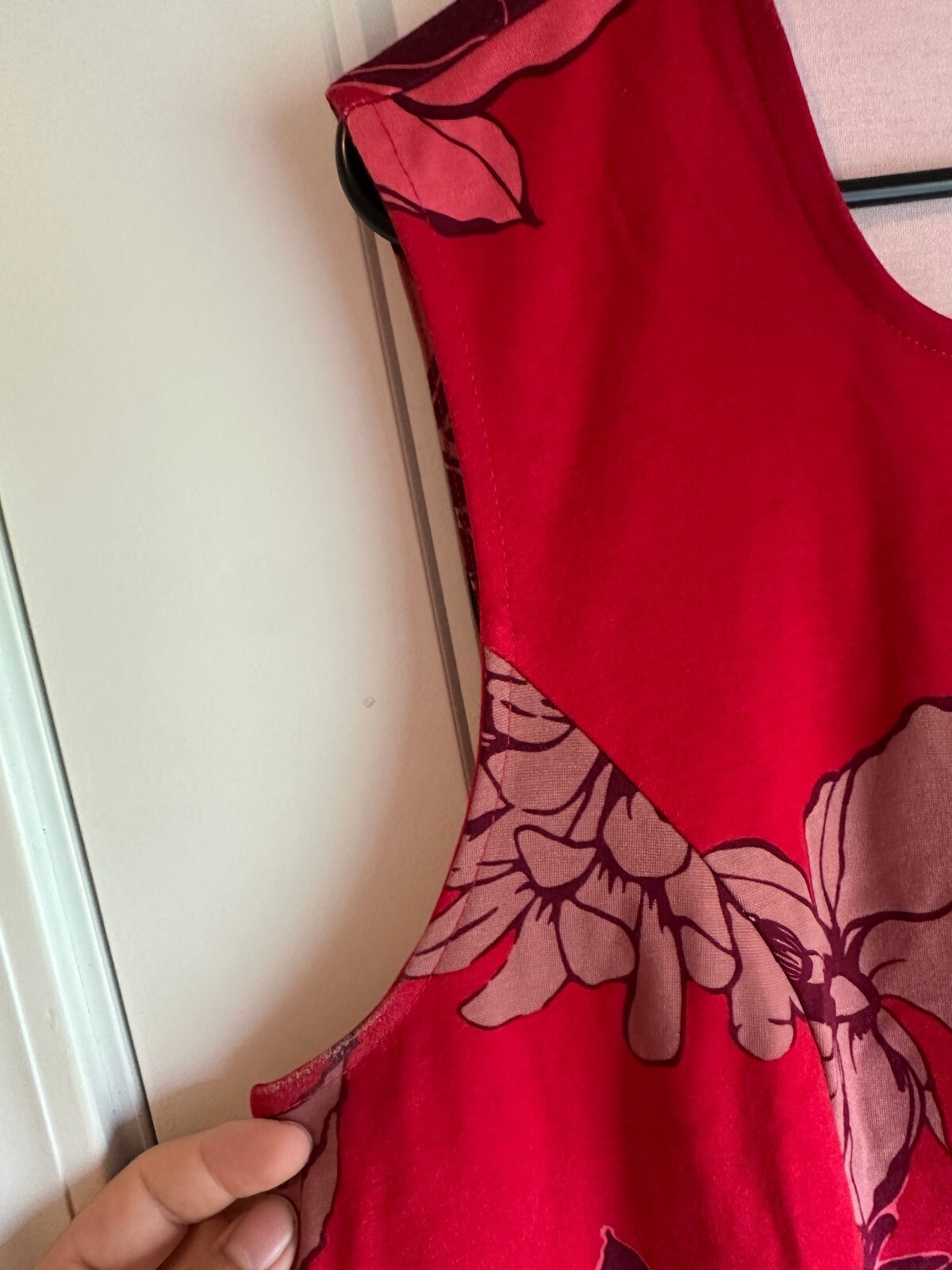 Liz Claiborne Women’s XXL Red Floral Sleeveless Top Cotton Blend