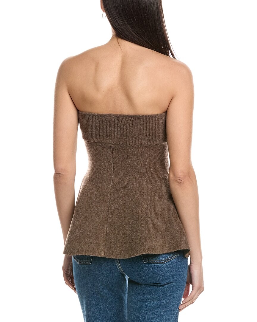 Weworewhat Strapless Wool-Blend Peplum Top Women’s