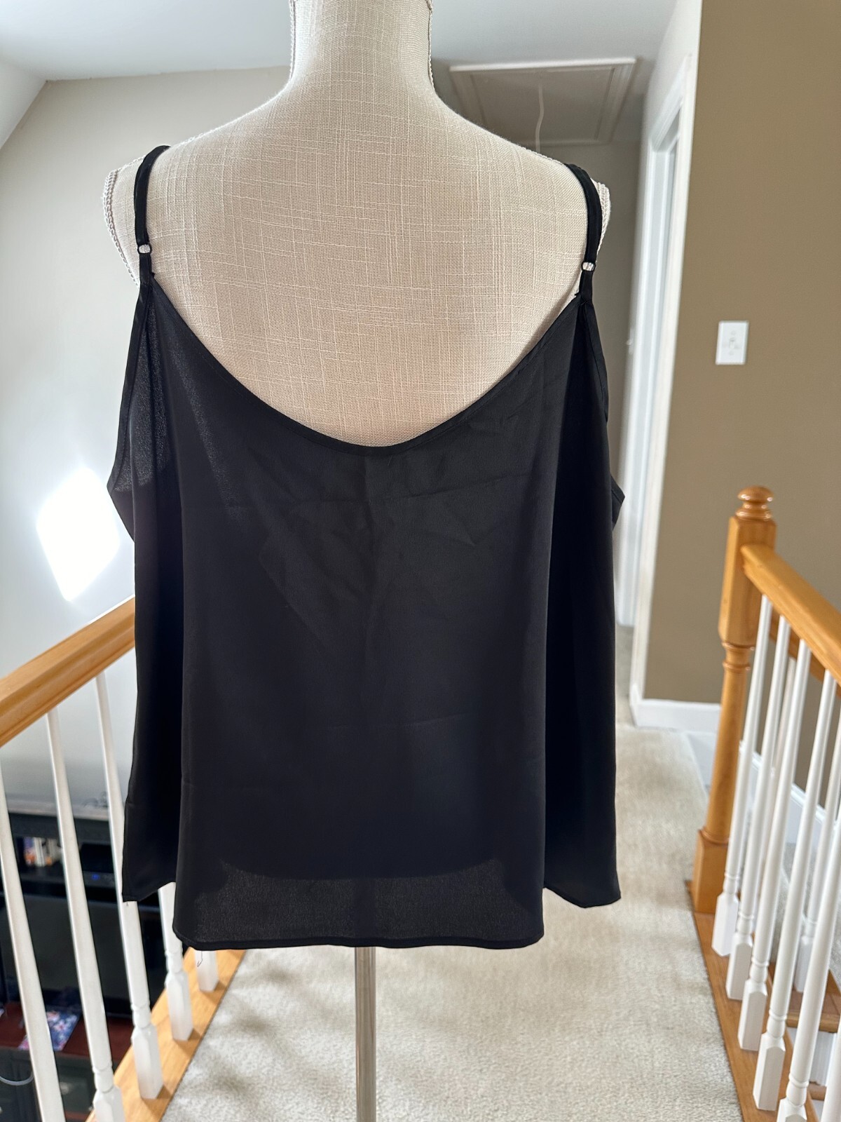SHEIN Plus Black Cowl Neck Camisole Size 3XL Adjustable Straps Lightweight