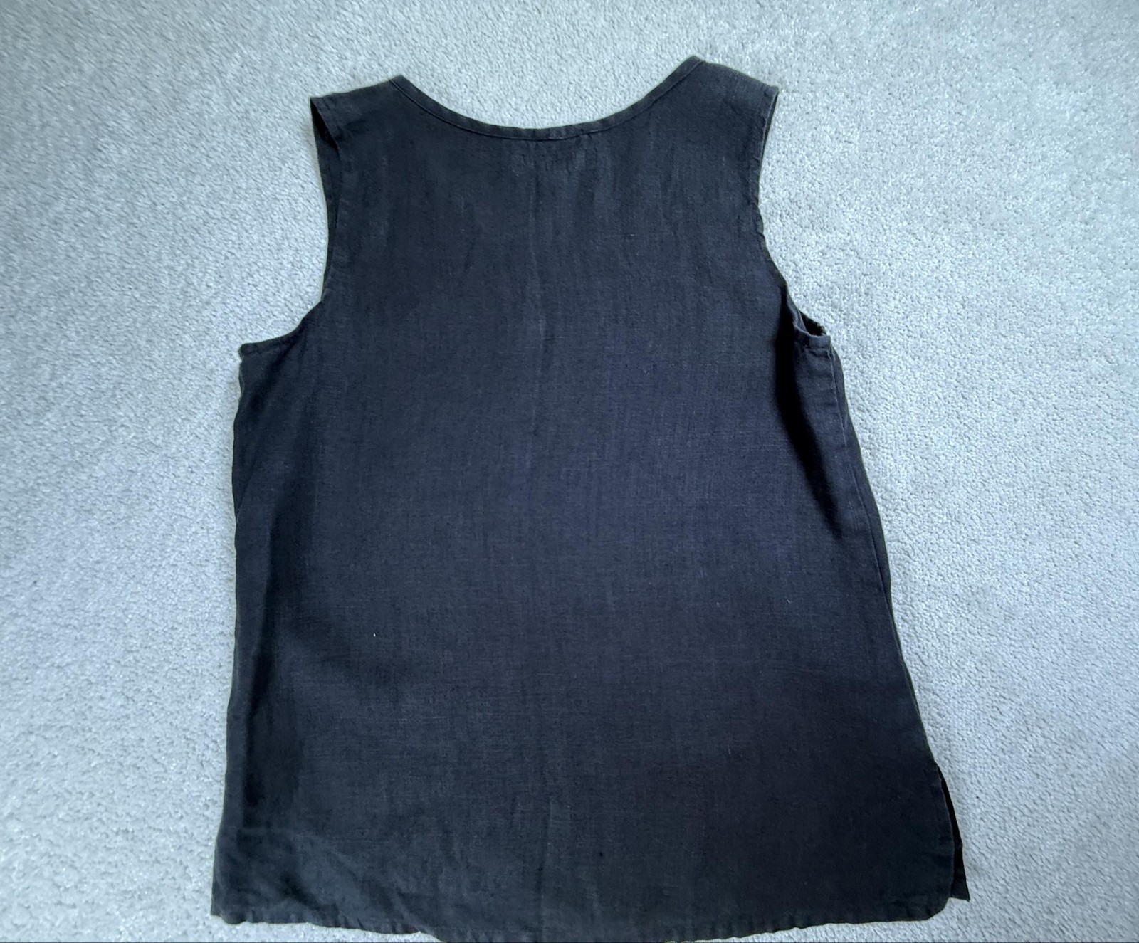 FLAX Tank Top Women S Green Black Blue Linen Sleeveless Coastal Beachy Minimal 3