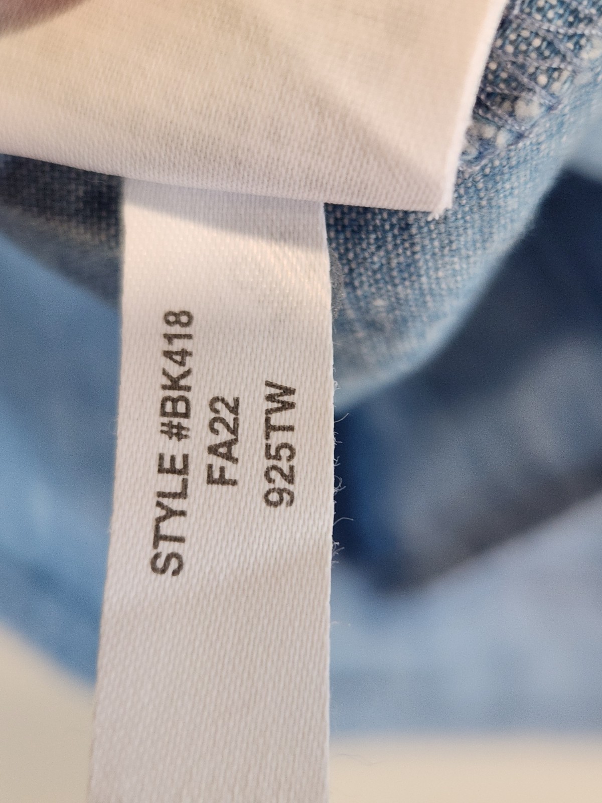 J.Crew Factory Chambray Pintuck Flutter Sleeve Top Light Wash Blue Denim Size S