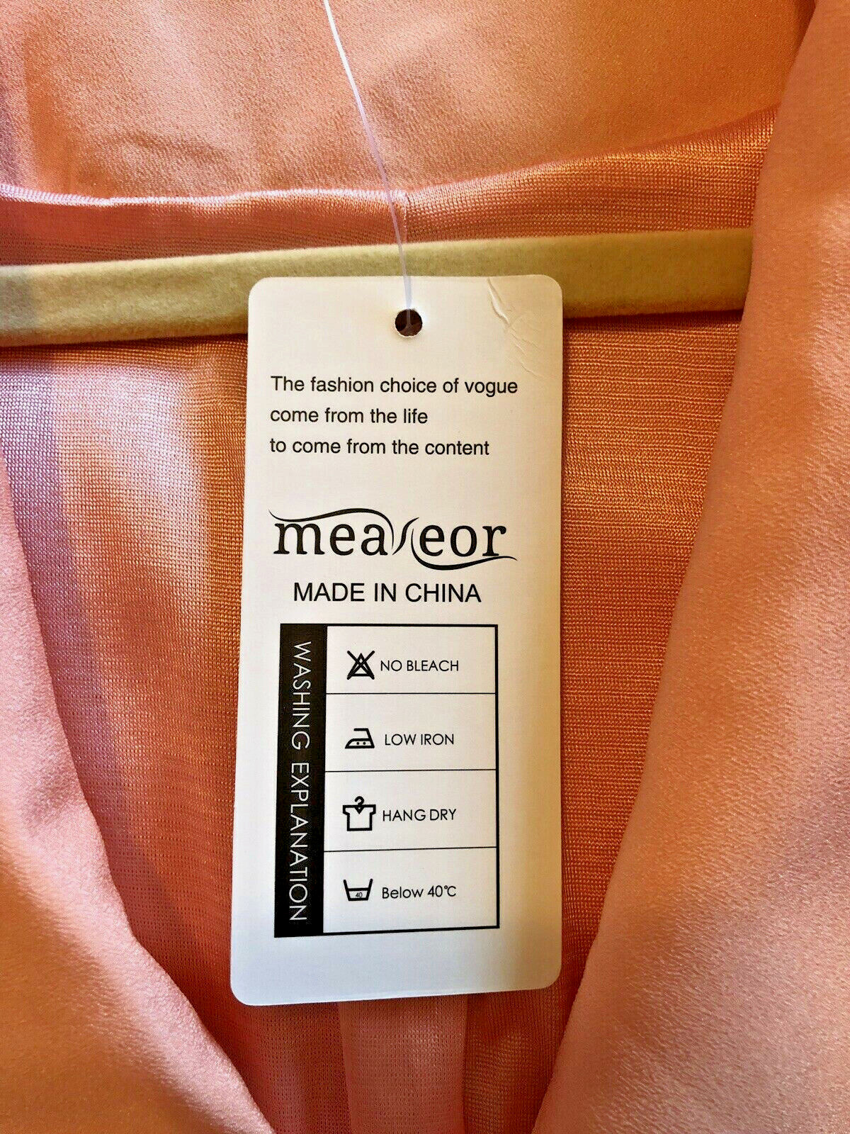 Meaneor Button Down Peach Blouse Sleeveless Collared Lined Women’s Jr’s Sz L NWT