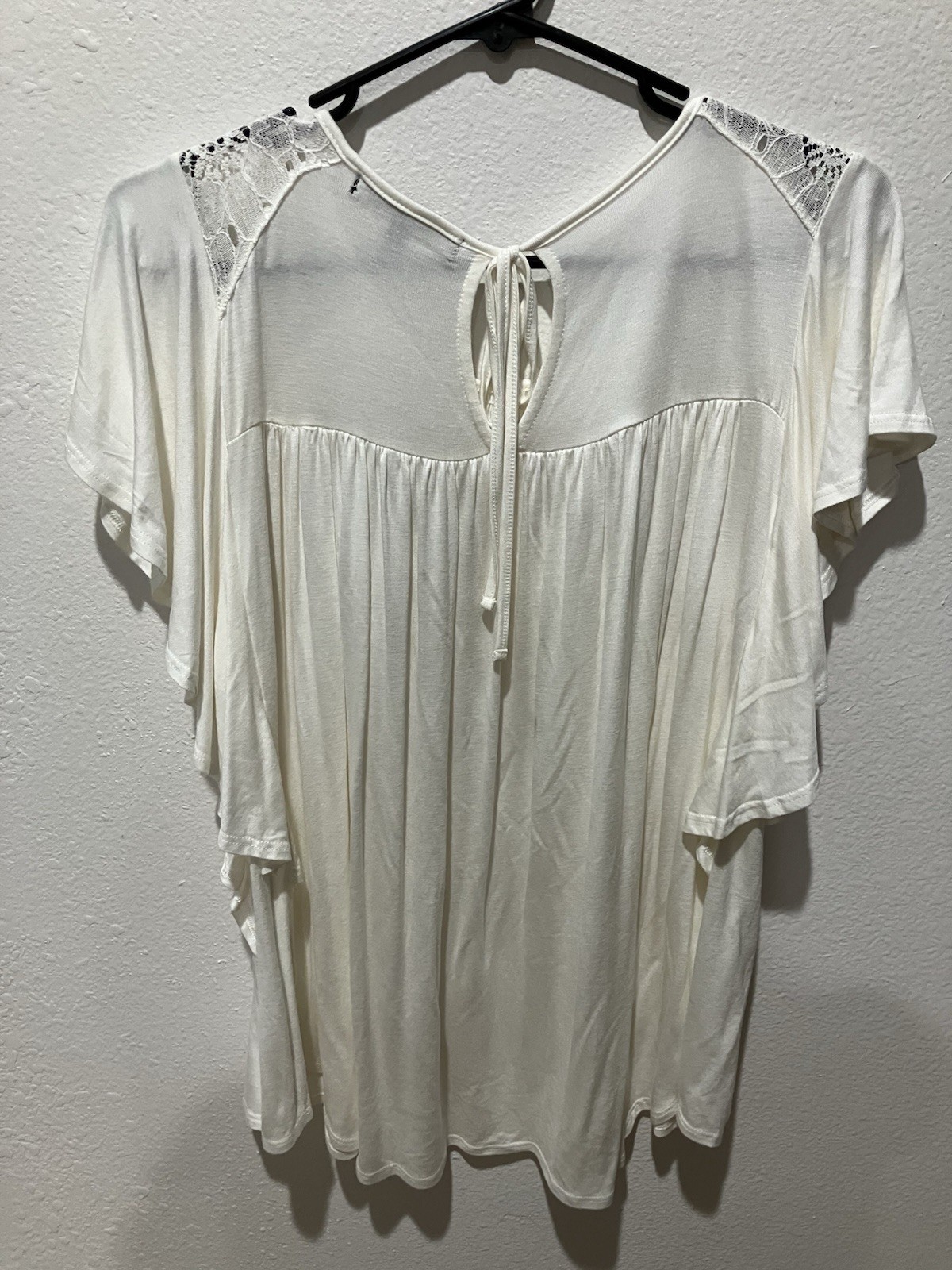 Always Indigo Top Size Large Flutter Sleeves