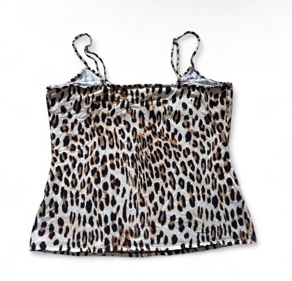 VENUS Leopard Animal Print Camisole Tank Spaghetti Straps Scoop Neck Size L