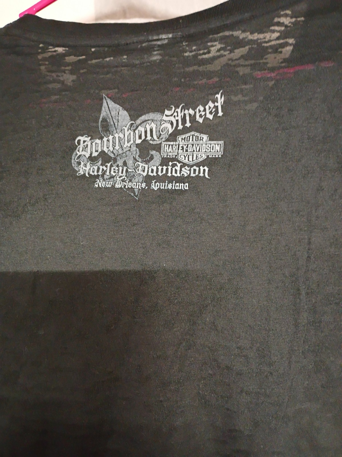 Harley-Davidson Women’s Burnout V Neck Tee Size LG Black – New With Tag