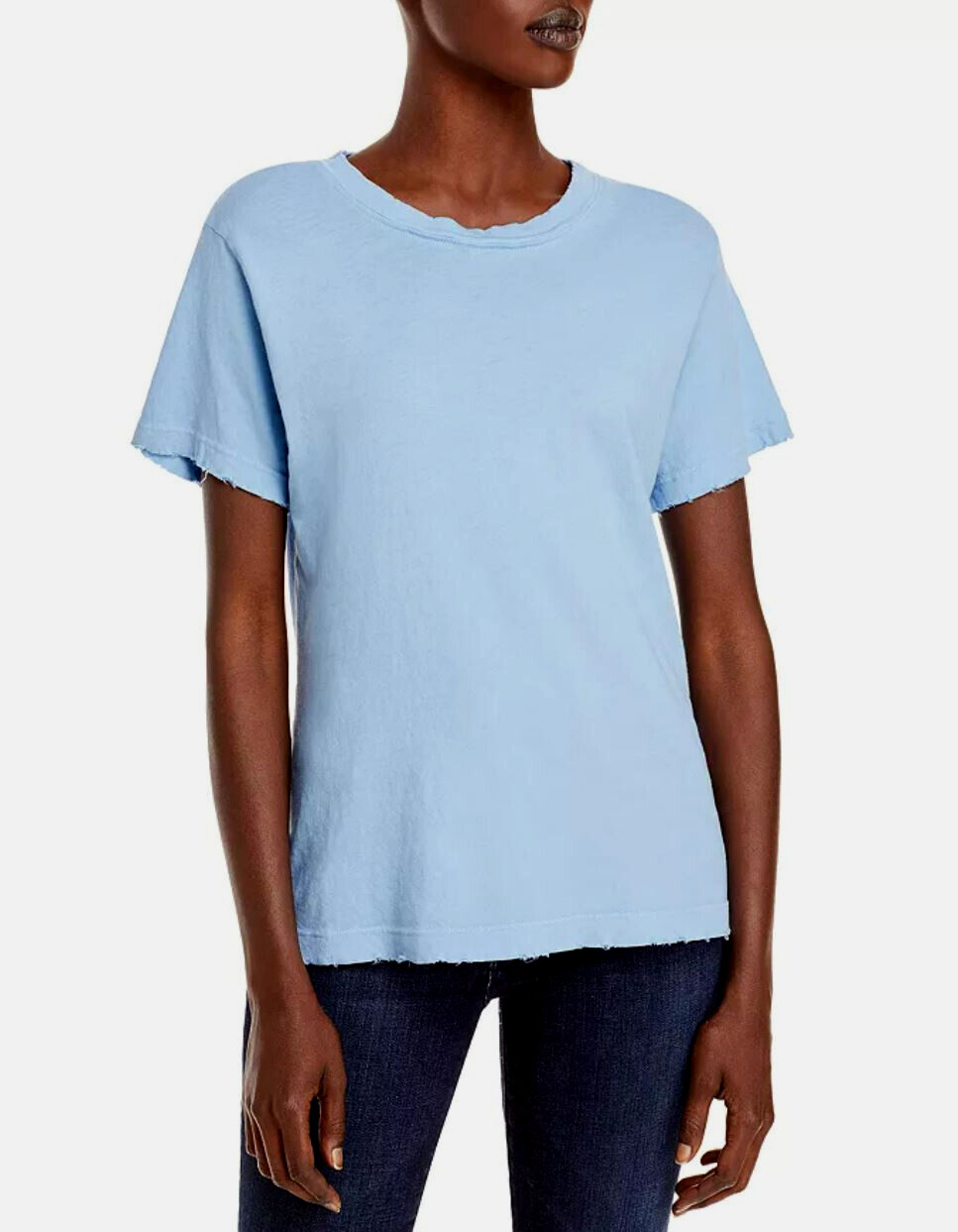 Current/Elliott women Clean Cut Tee shirt 20-1-0179-TS01082 blue sz 0 $128