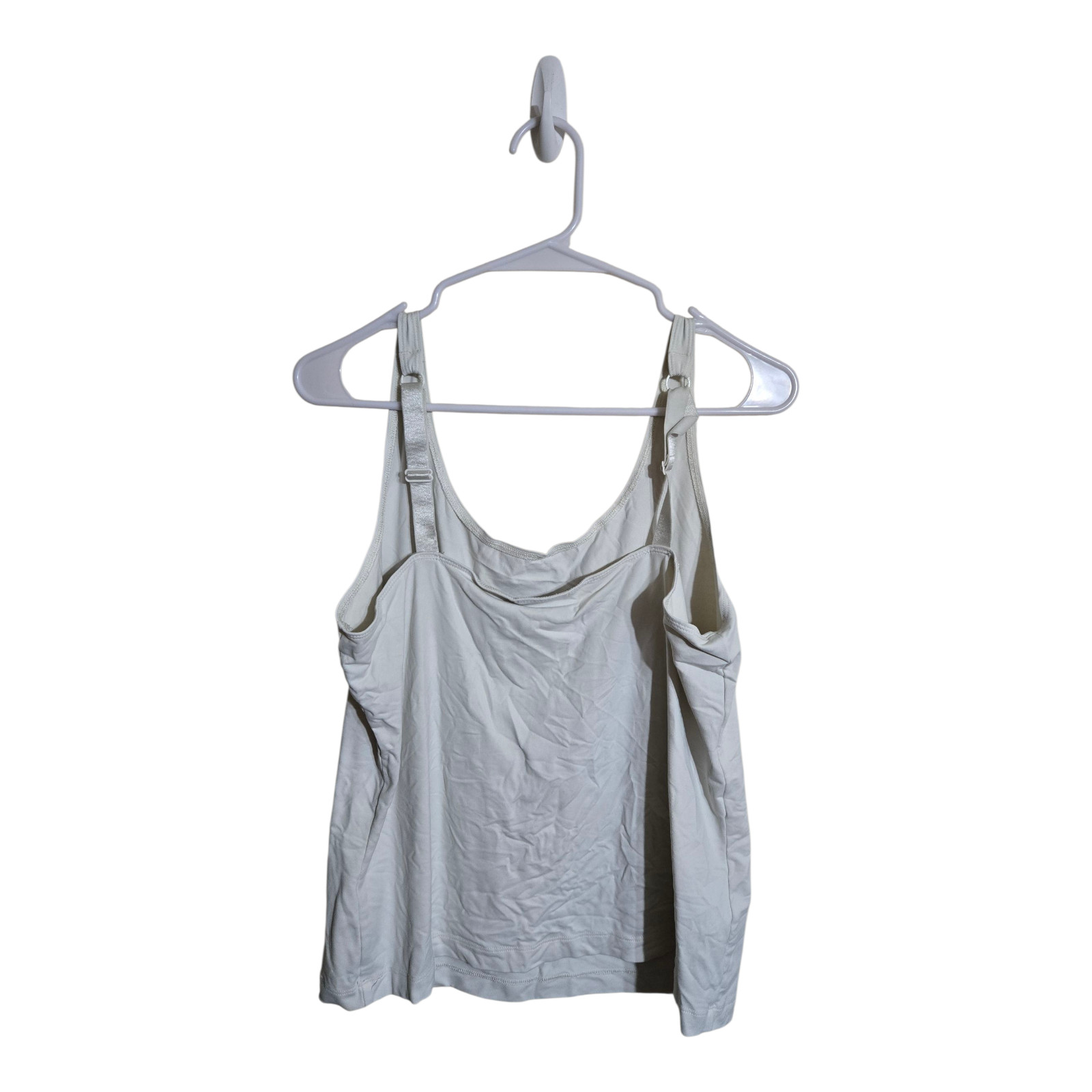 Chicos Tank Top Womens 2 Adjustable Strap Camisole Nylon Spandex Flaws