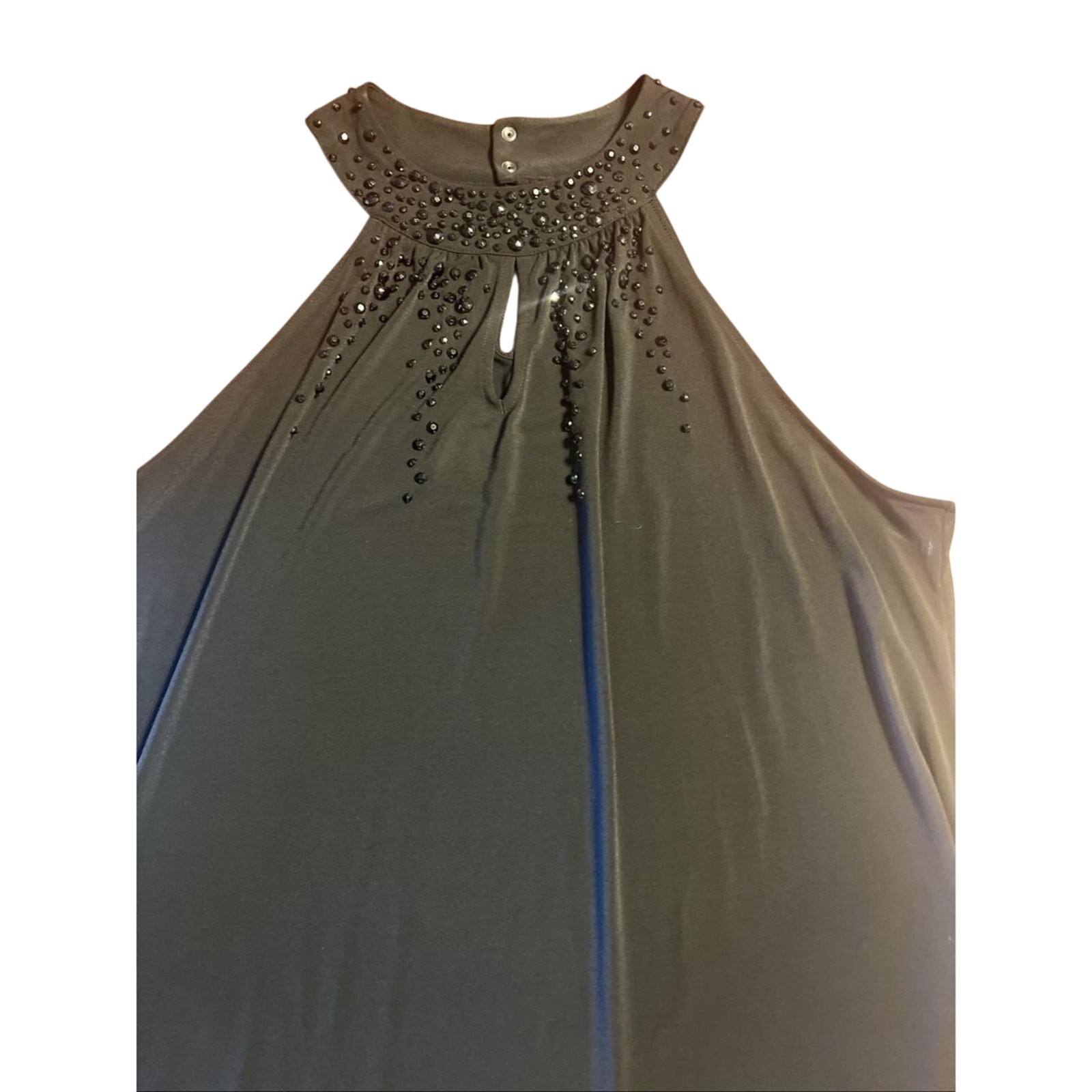Lane Bryant Dress Black Halter Tank Top Boho Evening Club Bling Boho Club Evenin