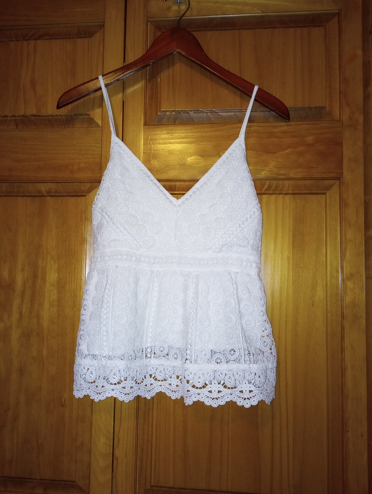 Fairy Angel Abercrombie & Fitch Strappy White Lace Babydoll Med. Top Y2K Coastal