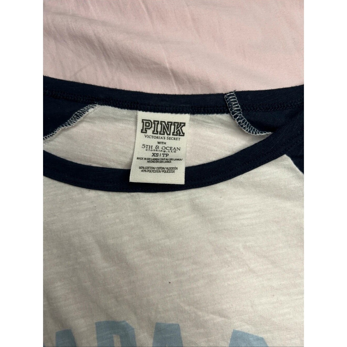 PINK VS Tampa Bay Rays Baseball Tee Bling Graphic Long Sleeve XS