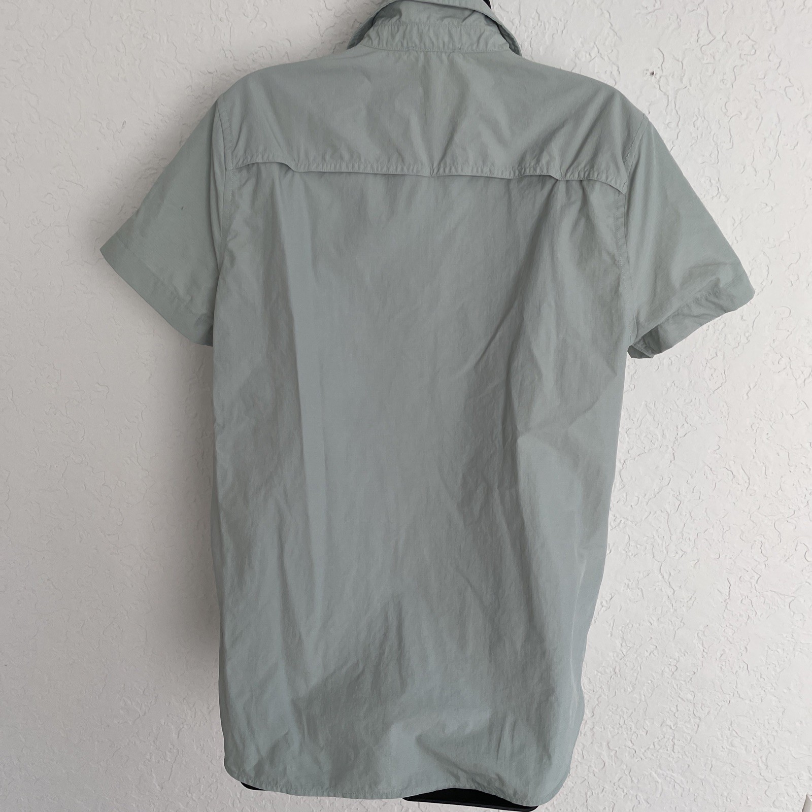 EDDIE BAUER Top Shirt Button Up Sporty Outdoor Hiking Camping Nylon Mesh TAll M