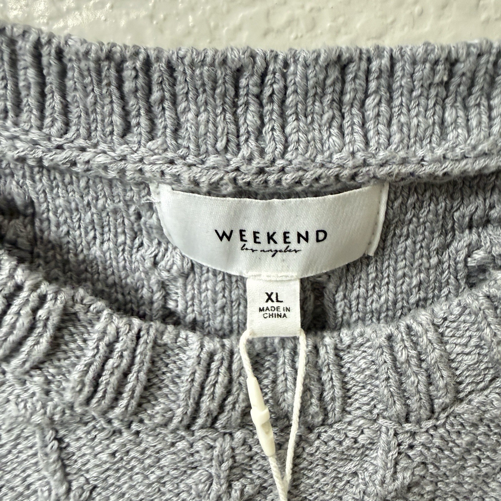 NWT Weekend Los Angeles Women’s Top Dusty Blue Sweater Knit Tank Top Size XL