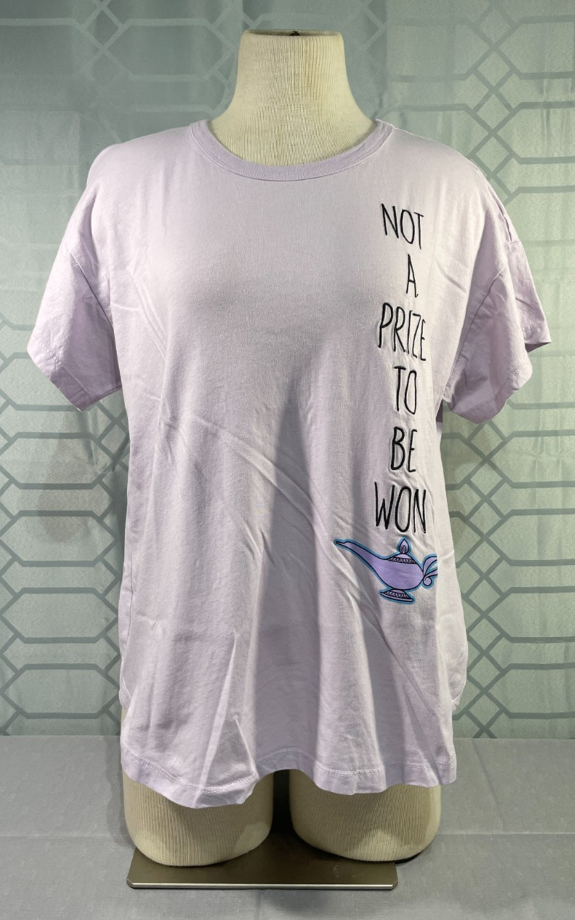 Disney Princess Jasmine Not A Prize To Be Won Lilac T-Shirt Women’s XL Aladdin