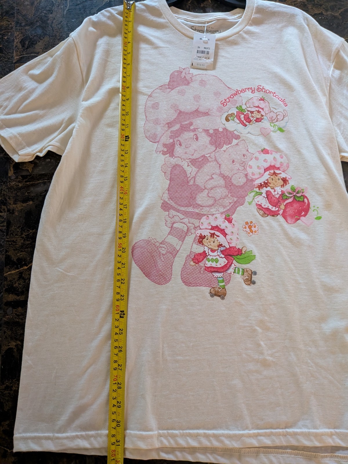 Hybrid Apparel Strawberry Shortcake Graphic Relaxed Longer Fit T-Shirt XL NEW