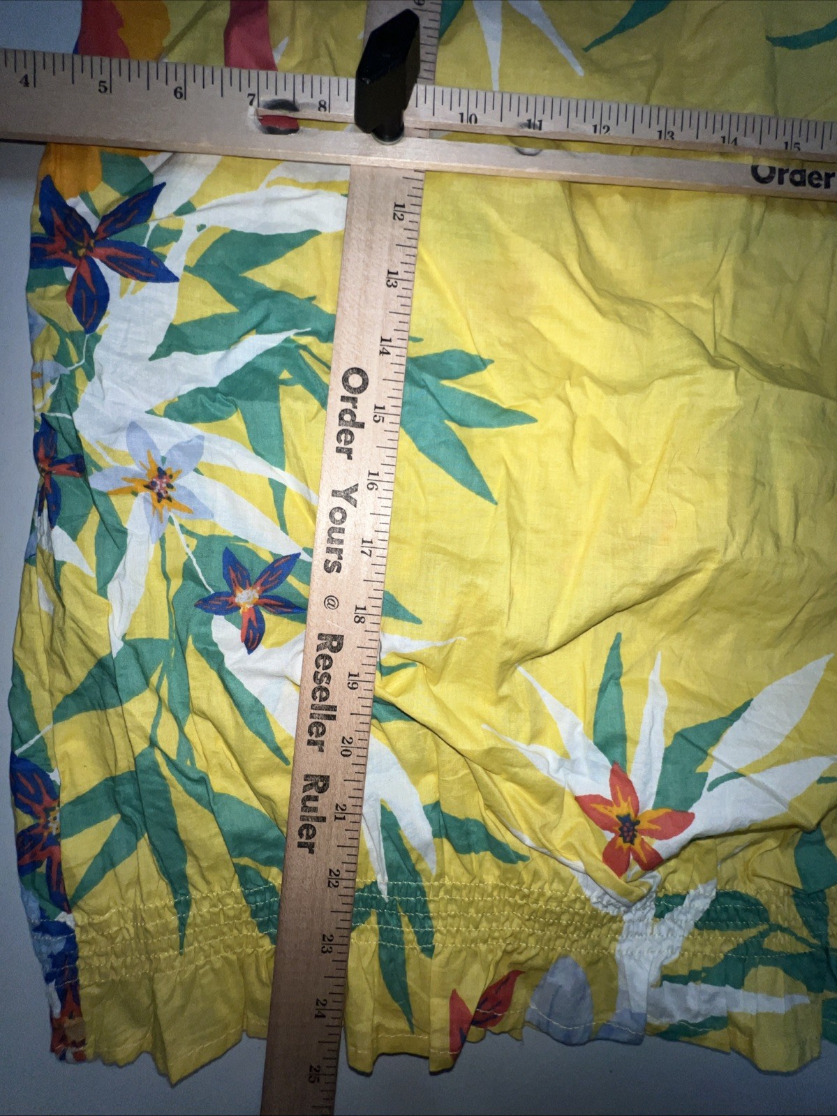 NEW Mossimo Tank Top XL Yellow Floral Print Elastic Waist Sleeveless Straps NWT