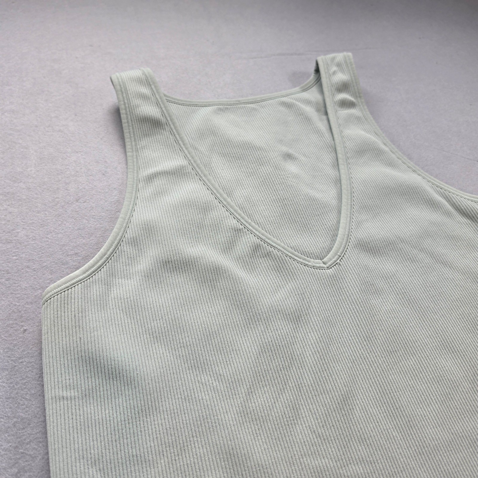 Basic & Neutral: Ribbed V-Neck Bundle in Sage and Cream Minimalist Basic Medium