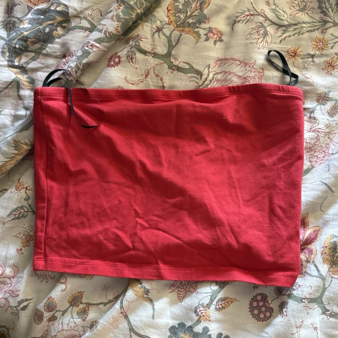 Forever 21 Women’s Lot of 2 Strapless Tube Tops Size M Solid Red Blue