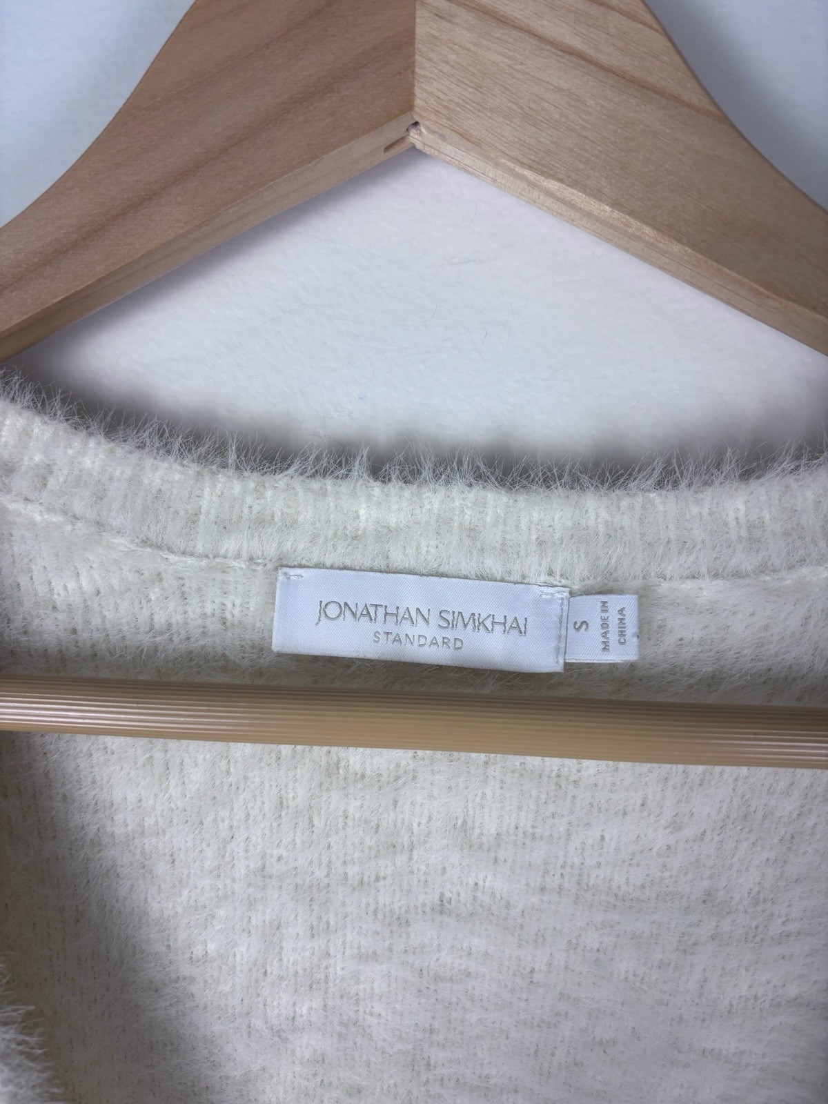 Jonathan Simkhai Standard Axel Fuzzy Knit Tie Front Cardigan Crop Tank Top Set S