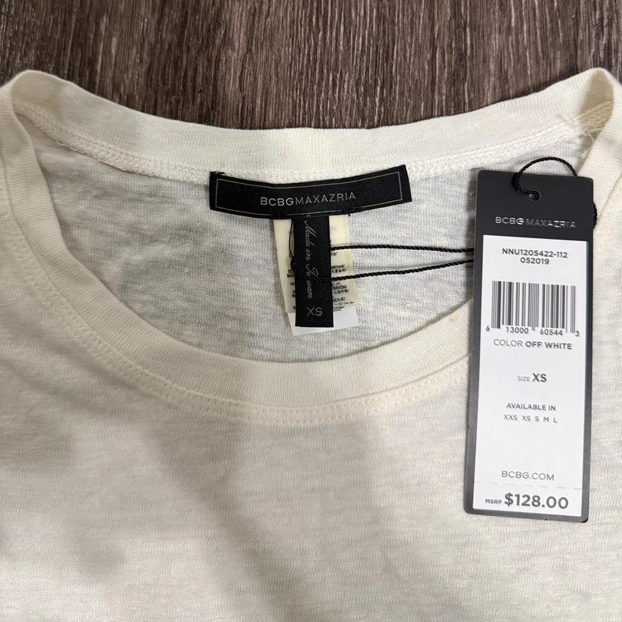 BCBGMAXAZRIA Women’s Cream and White Vests-tanks-cami