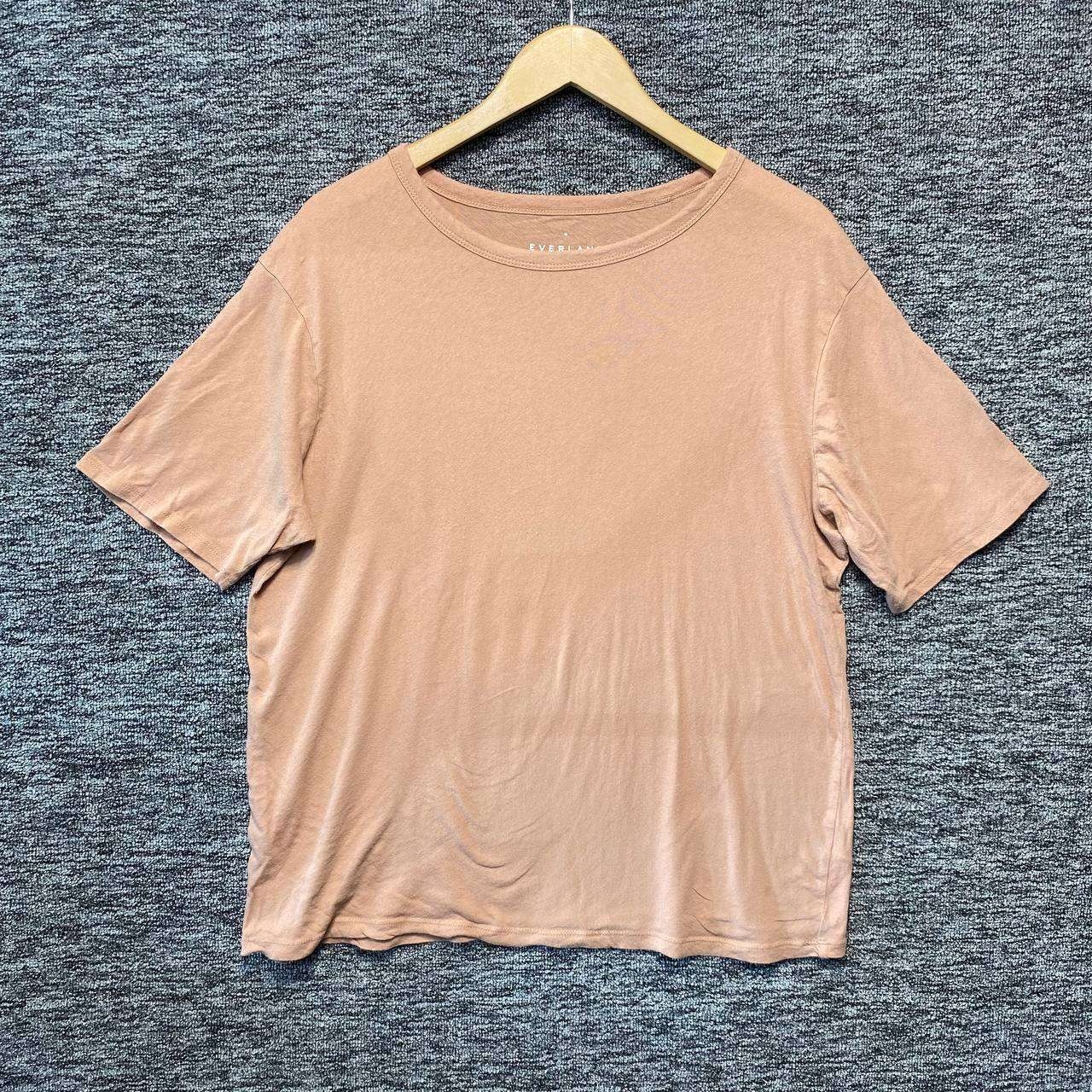 Everlane Boxy Tee Women Medium Orange Short Sleeve 100% Cotton Basic Shirt