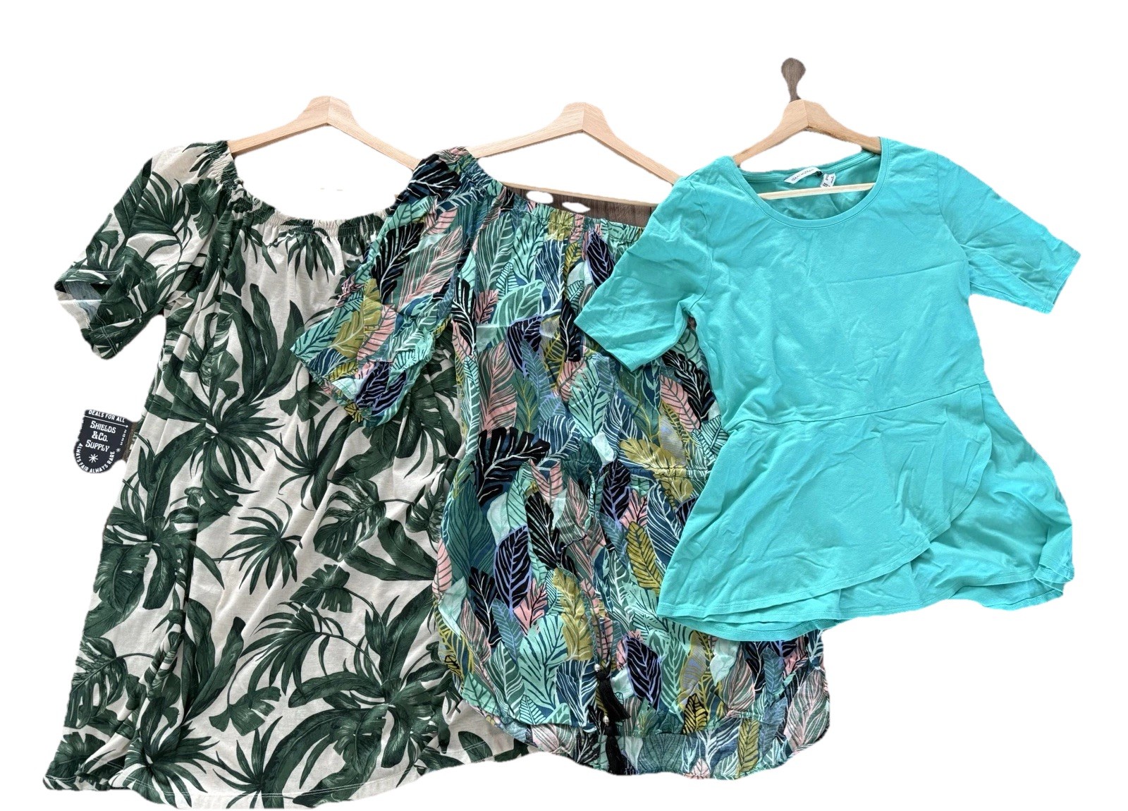 Womens Shirts (Lot of 3) – Leaf Print Summer Clothing Various Brands Sizes M XS