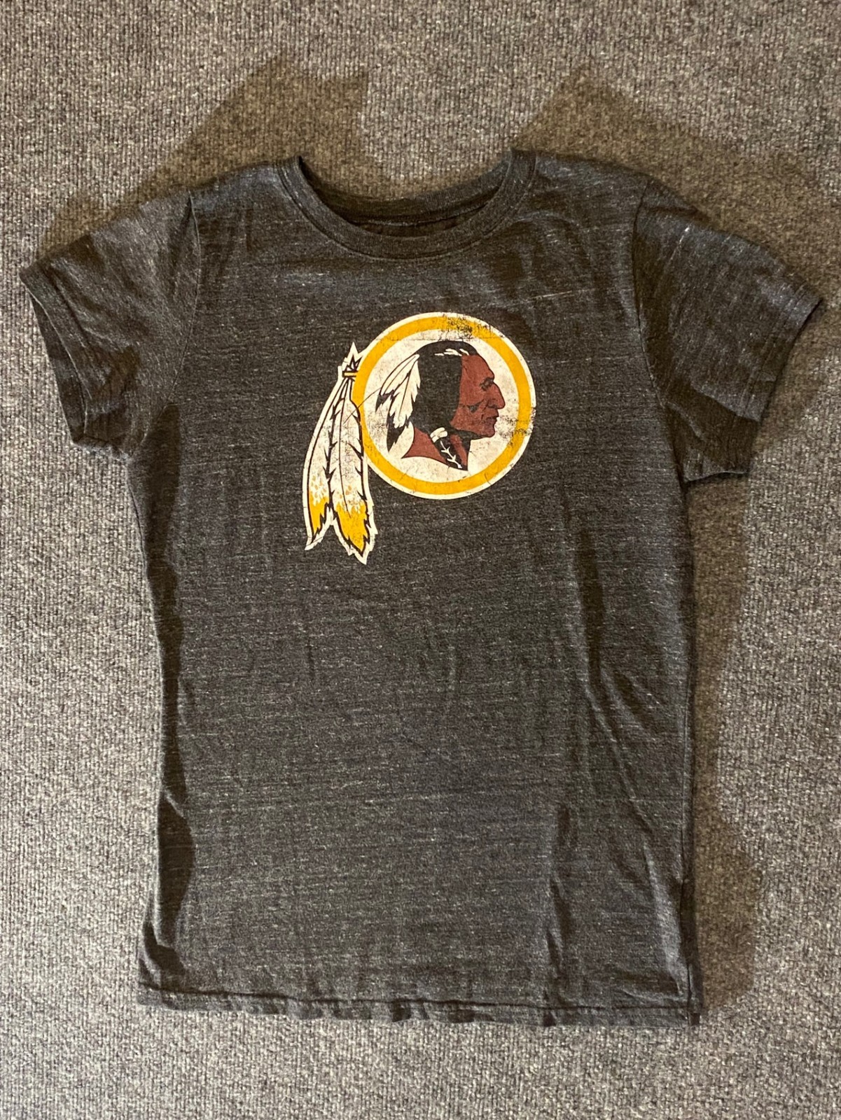 Touch by Alyssa Milano T-Shirt Women L Charcoal Short Sleeve Washington Redskins