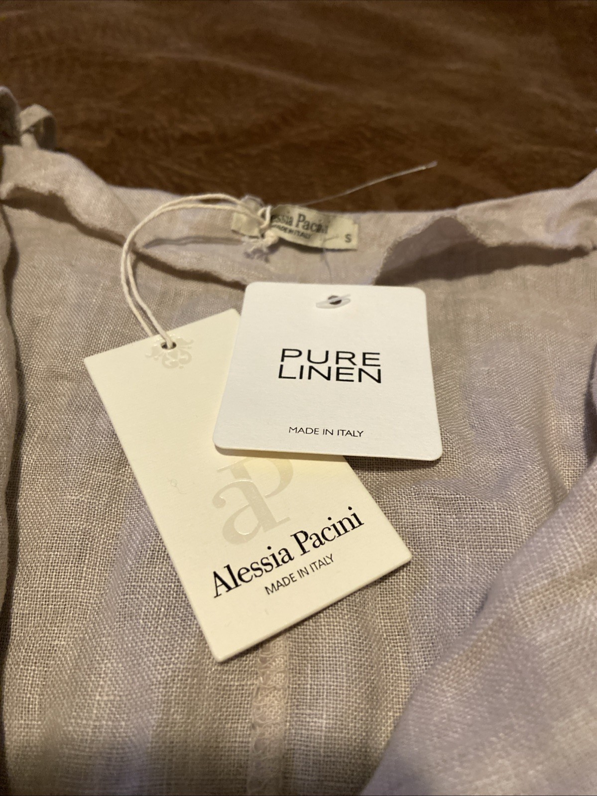 Alessia Pacini Linen Cardigan Size Small Mid Length Lagenlook Boho Hippie Italy