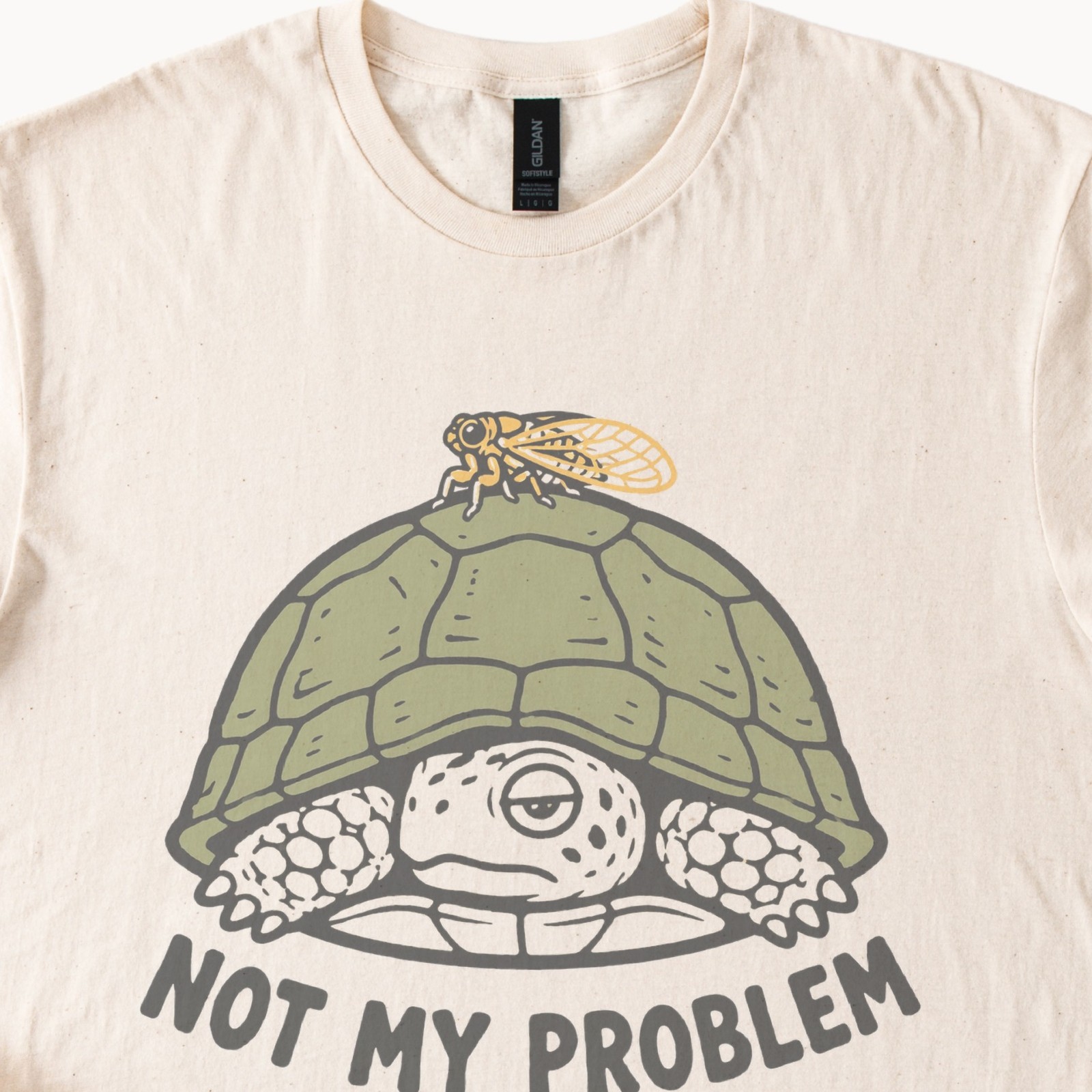 Turtle Shell Sassy Graphic Tee Natural Color Design