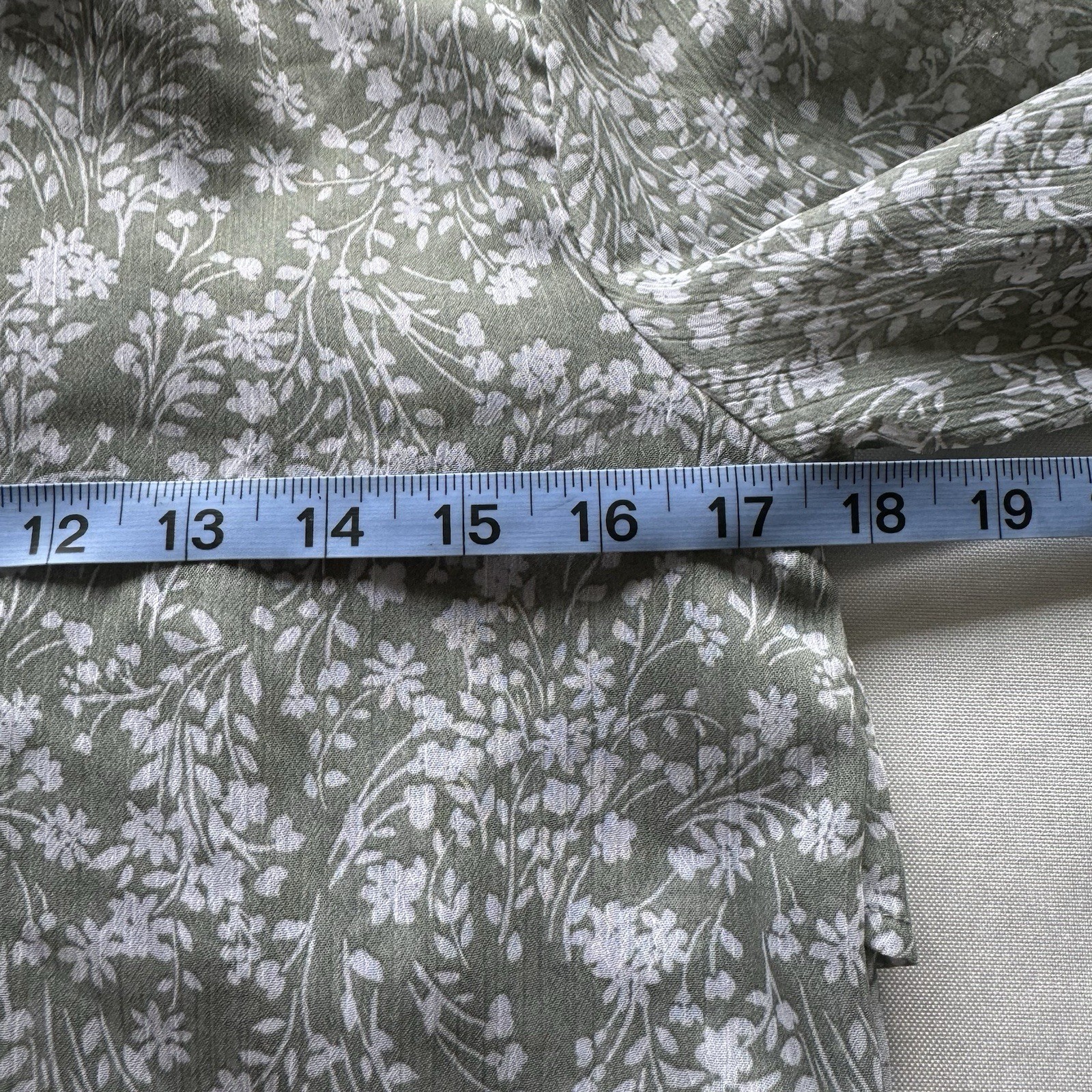 Rabbit Rose Blouse Womens Small Green Sheer Floral Feminine Y2K Babydoll Prairie